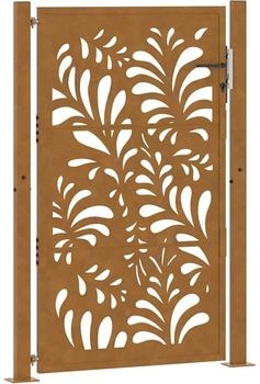 vidaXL Gartentor Wetterfester Stahl Wellen-Design 105x155 cm (4100976)