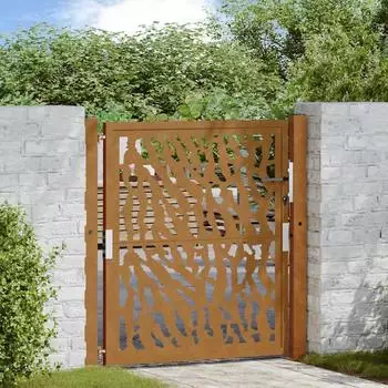 vidaXL Gartentor Wetterfester Stahl Spurendesign (4100984)