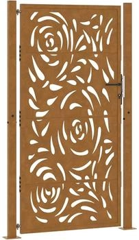 vidaXL Gartentor Wetterfester Stahl Flammen-Design (4100997)