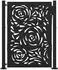 vidaXL Gartentor Stahl Flammen-Design Schwarz (4100990)