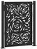 vidaXL Gartentor Stahl Flammen-Design Schwarz (4100990)
