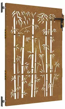 vidaXL Gartentor Cortenstahl Bambus-Design 85x125cm (153234)
