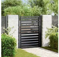 vidaXL Gartentor Abschlie&szlig;bar Schwarz 100x120 cm Aluminium