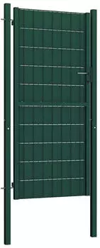 vidaXL Zauntor PVC und Stahl 100x204cm Gr&uuml;n (145231)