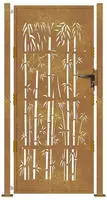 vidaXL Gartentor 100x200 cm Cortenstahl Bambus-Design