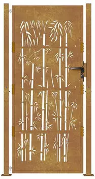 vidaXL Gartentor Cortenstahl Bambus-Design 105x205cm (153189)
