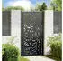 vidaXL Gartentor Stahl Flammen-Design Schwarz (4100992)