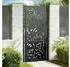 vidaXL Gartentor Stahl Flammen-Design Schwarz 100x200cm (4100993)