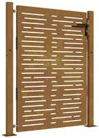 vidaXL Gartentor 100x125 cm Cortenstahl Quadratisches Design