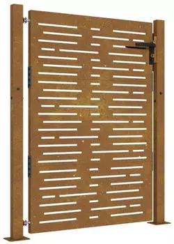 vidaXL Gartentor Quadratisches Design Cortenstahl 100x125cm (153252)
