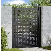 vidaXL Gartentor Schwarz 100x125 cm Stahl Kreuz-Design