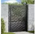 vidaXL Gartentor Stahl Kreuz-Design Schwarz 100x125cm (4101000)