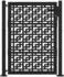 vidaXL Gartentor Stahl Kreuz-Design Schwarz 100x125cm (4101000)