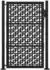 vidaXL Gartentor Kreuzdesign Stahl Schwarz 100x150cm (4101001)