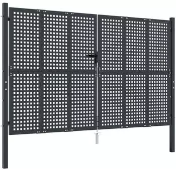 vidaXL Gartentor Stahl Anthrazit 300x200cm (154570)