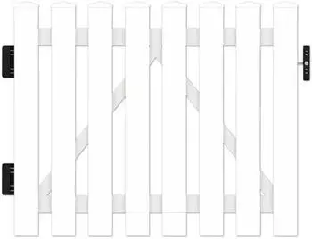 T&J Lightline Kunststoff-Vorgartentor Weiß 100x80cm
