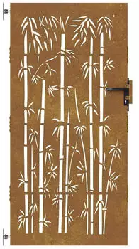 vidaXL Gartentor Cortenstahl Bambus-Design 85x175cm (153236)