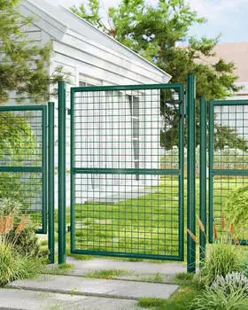 Songmics Gartentor verzinkter Stahl, abschlie&szlig;bar, gr&uuml;n, 106x125cm (GGD175G)