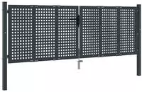 vidaXL Gartentor Anthrazit 300x100 cm Stahl