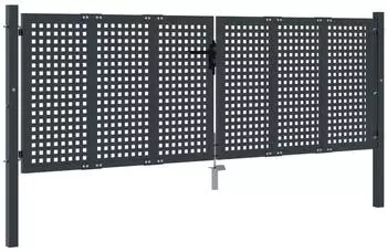 vidaXL Gartentor Anthrazit 300x150cm Stahl (154566)