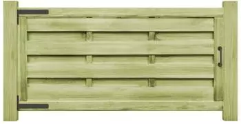 vidaXL Gartentor 2er-Set Impr&auml;gniertes Kiefernholz 150x75cm Gr&uuml;n