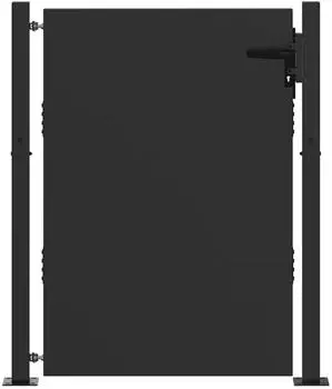 vidaXL Gartentor Pulverbeschichteter Stahl Schwarz 110x155cm (42015906)