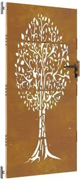 vidaXL Gartentor Cortenstahl Baum-Design 85x200cm (153213)