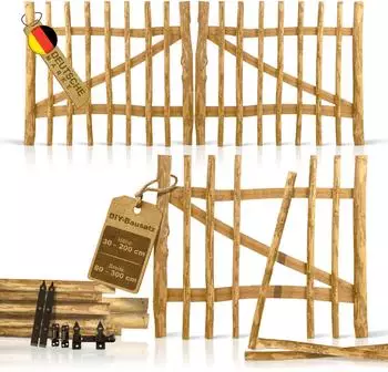 BooGardi Staketentor Bausatz Holz 100x80cm Einfl&uuml;gel-/Doppelfl&uuml;gel (GTK79HANA1008)