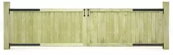 vidaXL Gartentor Kiefernholz imprägniert 300x75cm, 2er-Set (45338)