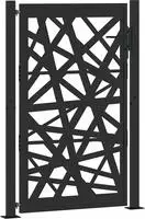 vidaXL Gartentor Schwarz 100x150 cm Stahl Leichtes Design