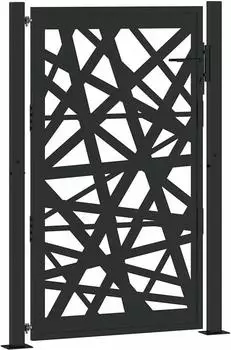 vidaXL Gartentor Stahl schwarz 100x150cm (4100951)
