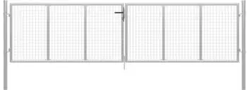 vidaXL Gartentor verzinkter Stahl 400x100cm Silber (144299)