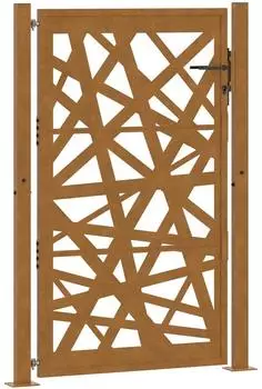 vidaXL Gartentor 100x150cm Cortenstahl Helles Design (4100956)
