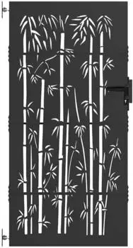 vidaXL Gartentor Pulverbeschichteter Stahl Schwarz 85x200cm (42015873)