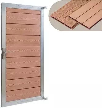 neu.holz Segovia Gartentor 180 x 90 cm Holzdekor Braun
