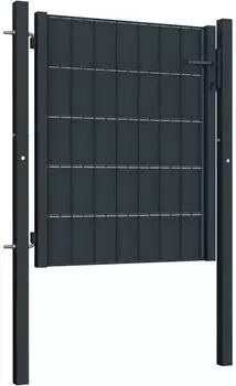 vidaXL Zauntor PVC und Stahl 100x81cm Anthrazit (145232)