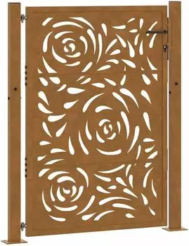 vidaXL Gartentor Flammen-Design Wetterfester Stahl 105x155cm (4100996)