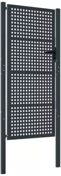 vidaXL Gartentor Stahl Anthrazit 105x125cm Verstellbar Abschlie&szlig;bar (154564)