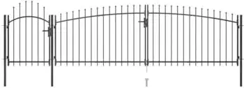 vidaXL Gartentor Woerden mit Speerspitze 5x1,25m schwarz (146323)