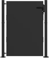 vidaXL Gartentor Schwarz 105 x 130 cm Pulverbeschichteter Stahl