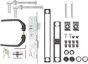 Alberts Zubehör-Set Wellengitter-Tore bis 1500mm, anthrazit 7016 (653859)