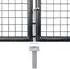 vidaXL Maschen-Gartentor verzinkter Stahl 400x150cm, grau (143377)