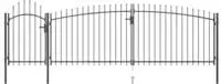 vidaXL Gartentor Woerden mit Speerspitze 5x1,5 m Schwarz
