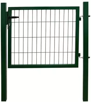 V2Aox Gartentor Metall 80cm grün, abschließbar, inkl. Pfosten