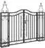 vidaXL Gartentor Schmiedeeisen schwarz 121x8x100cm (363430)