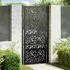 vidaXL Gartentor Stahl Blatt-Design schwarz 105x205cm (4100963)