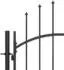 vidaXL Gartentor Woerden mit Speerspitze 5x1m, schwarz (146322)