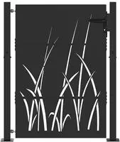 vidaXL Gartentor Schwarz 110 x 130 cm Pulverbeschichteter Stahl