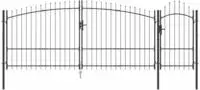 vidaXL Gartentor WOERDEN 175 x 400 cm Stahl Grau Abschlie&szlig;bar