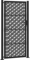 vidaXL Gartentor Schwarz 100x200 cm Stahl Kreuz-Design